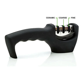 Afilador Profesional con Mango Ergonómico de Uso Manual para Afilar y Pulir Cuchillos