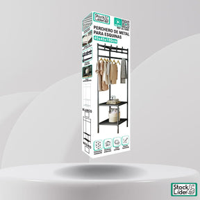 Perchero de metal para esquinas